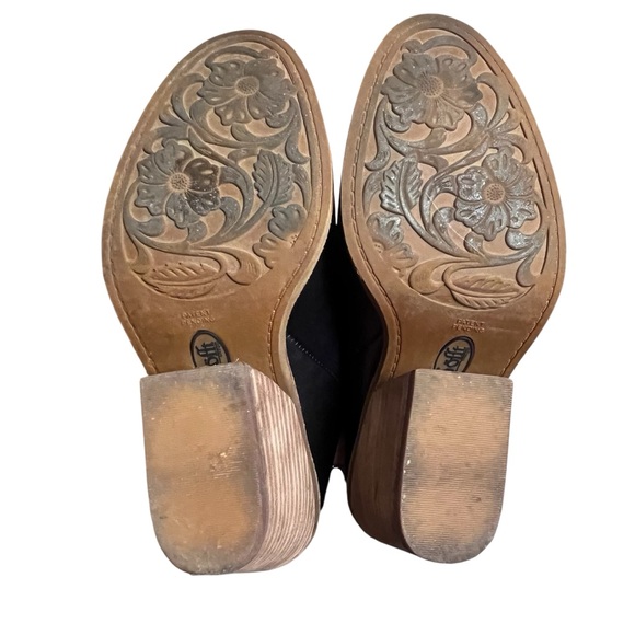 Sofft Black Leather Tasha Mule Stacked Heel Padded Insole Sz. 7 - Picture 6 of 7